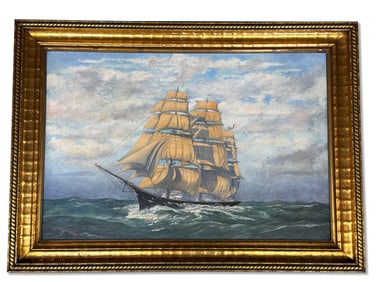 W.S. Edwards Oil/Canvas: Clipper Ship