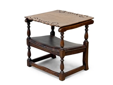 Jacobean-style Oak Metamorphic Armchair