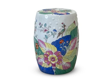 Chinese Tobacco Leaf Porcelain Garden Seat