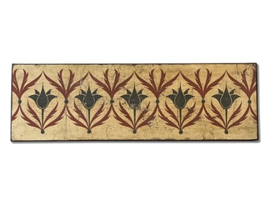 Arts & Crafts-style Painted Wood Panel