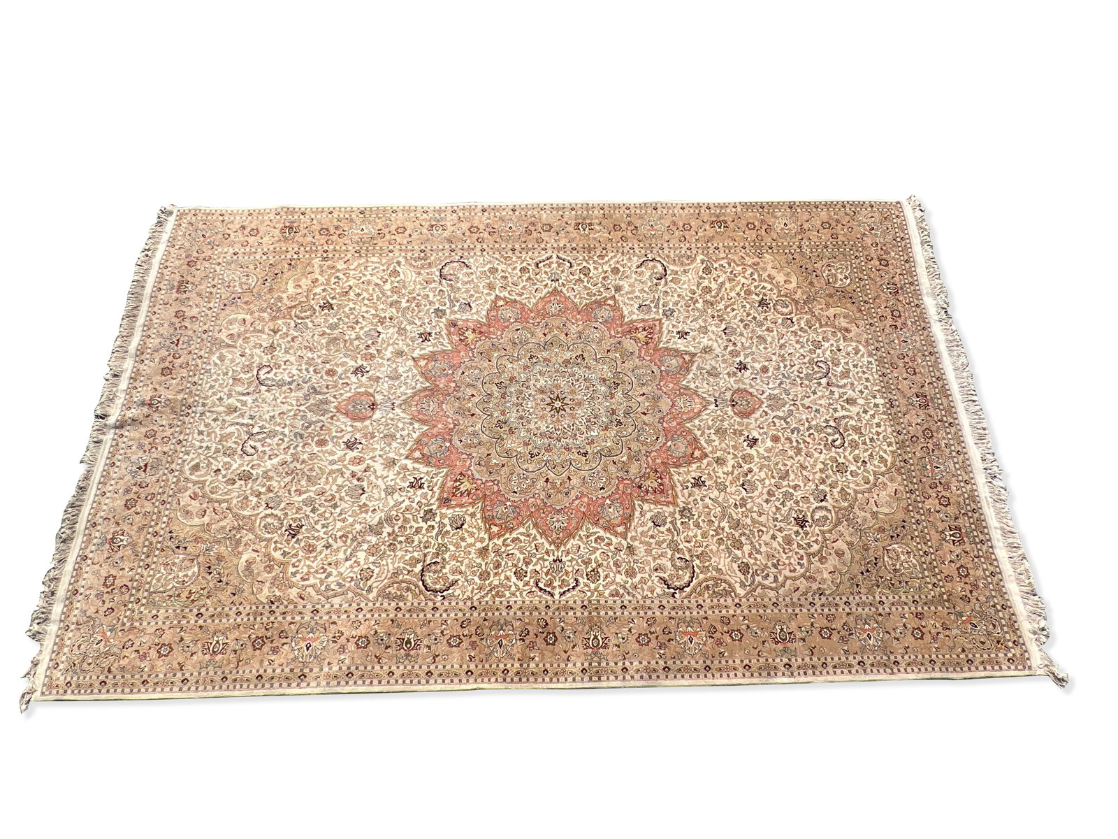 Fine Tabriz Room-Size Carpet, 16ft 4in x 10ft 5in (1 of 7)
