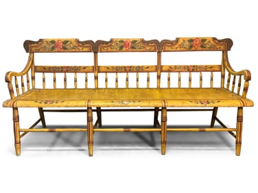 Pennsylvania Paint-Decorated Settee