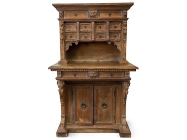 Italian Renaissance Two Part Cabinet