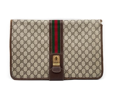 Gucci Web Monogram Portfolio Case