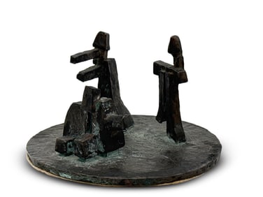 Hans Van de Bovenkamp Bronze Sculpture: Abstract