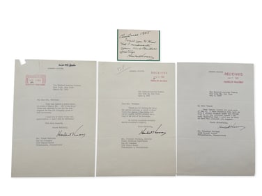 Three Signed Herbert Hoover Typed Letters