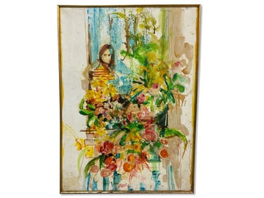 B. Weisman Oil/Canvas: Abstract Portrait