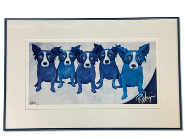 George Rodrigue Signed Serigraph: Blue Dog