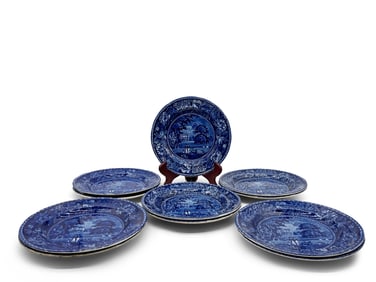 Eleven 19th C. Ralph Hall Llanarth Court Plates