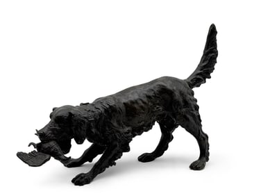 Bronze Hunting Dog Sculpture