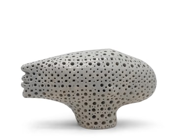 Alexander Ney Glazed White Terracotta Head