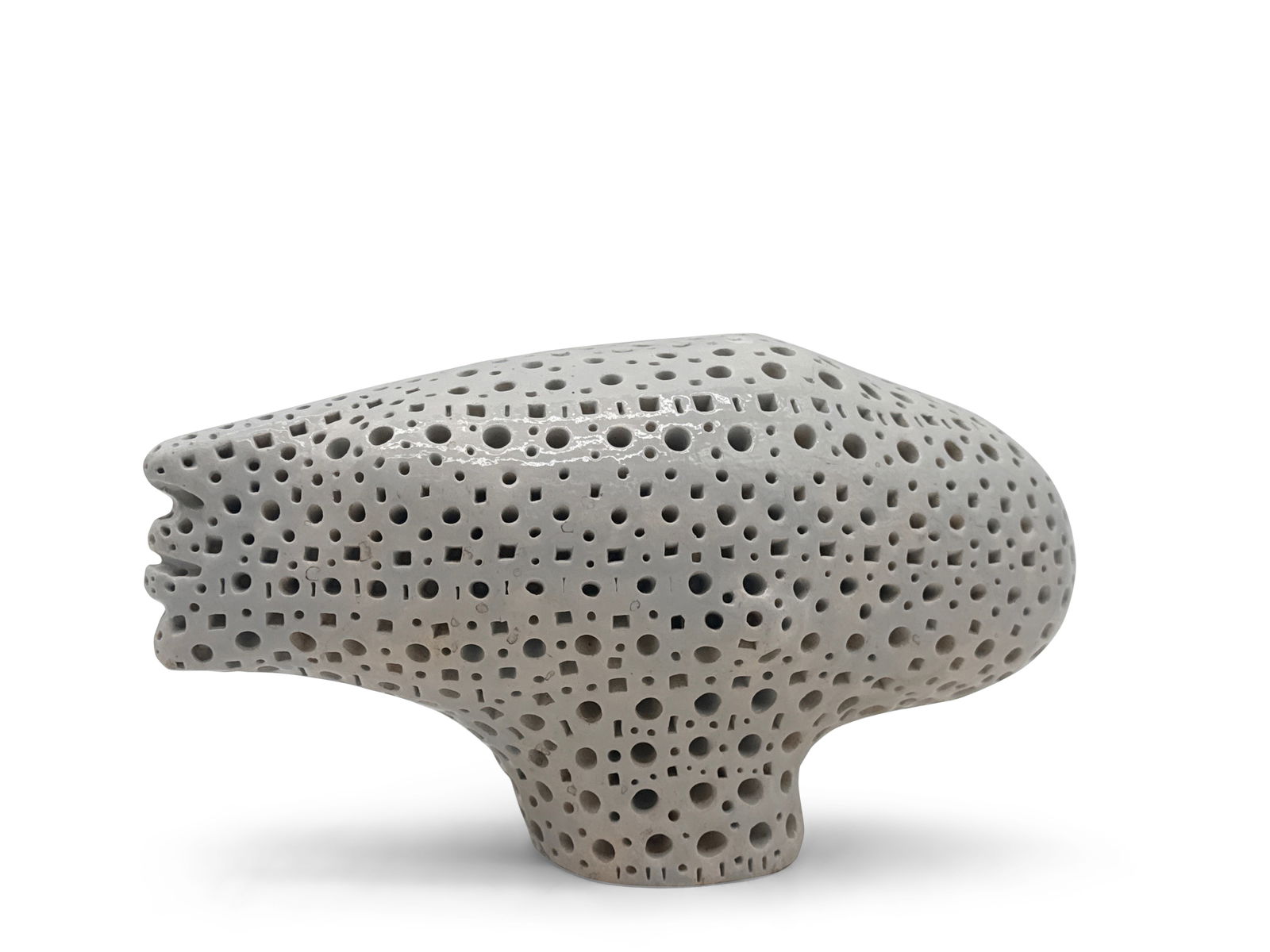 Alexander Ney Glazed White Terracotta Head (1 of 5)