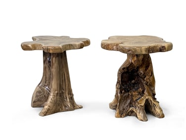 Pair of Free Edge Root Form Tables