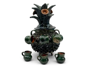 Mexican Majolica Pineapple Punch Bowl