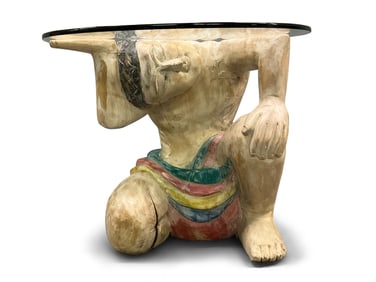 Carved Figural Cocktail Table