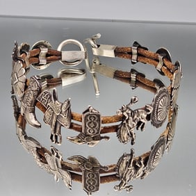 Arnold Goldstein Silver Concho Choker or Hatband