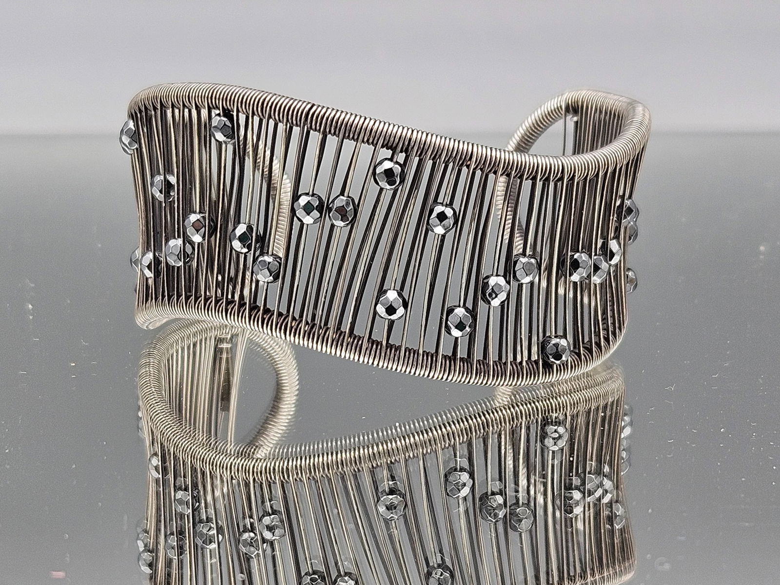 Tana Acton Artisan Wavy Silver Cuff Bracelet (1 of 3)