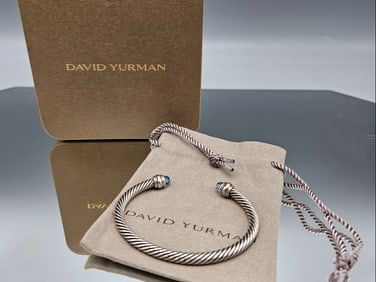 David Yurman Gold and Silver Cable Bracelet