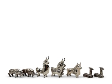 Seven Peruvian Sterling Animal Figures