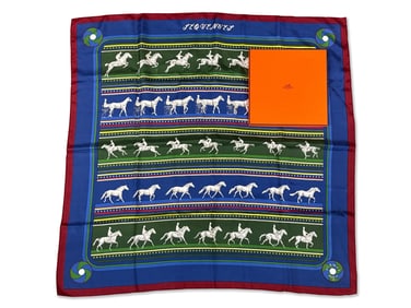 Hermès Sequences Equestrian Silk Scarf