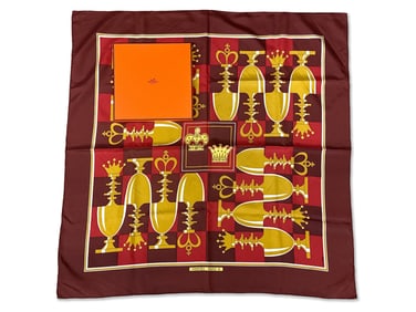 Hermès Chess Set Silk Scarf