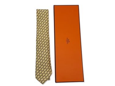 Hermès Paris Silk Sheep Tie and Box