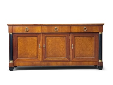 Baker Empire-style Fruitwood Credenza