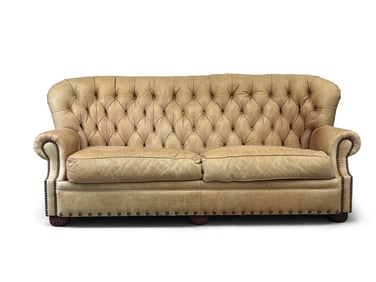 Decorator Leather Chesterfield Sofa