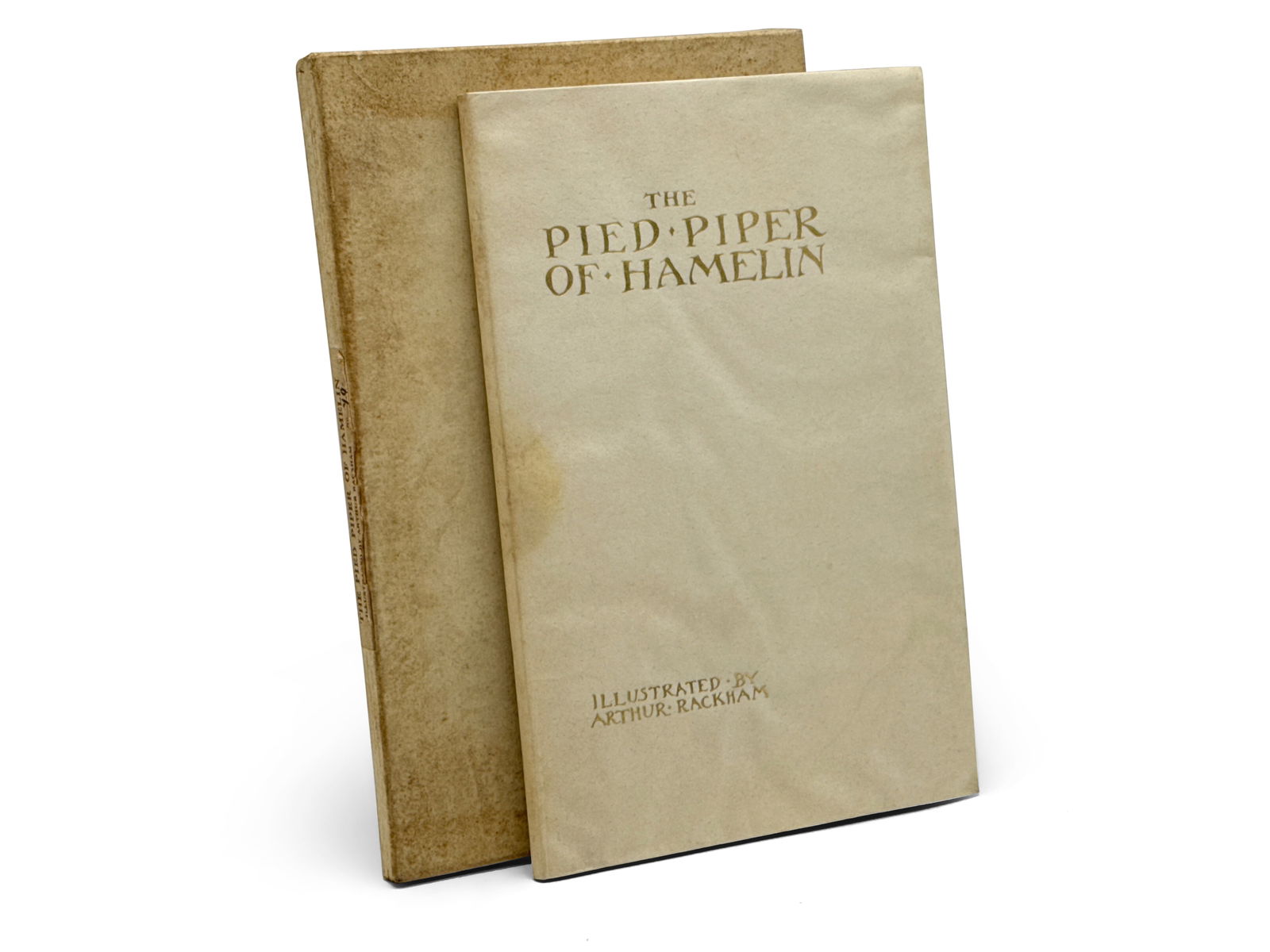 Signed Rackham-Illustrated The Pied Piper of Hamelin: "The Pied Piper of Hamelin" by Robert Browning with illustrations by Arthur Rackham. London: George G. Harrap & Co. Ltd., 1934. A limited first edition # 79 of 400 copies. Signed by Arthur Rackham. |
