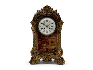 French Chinoiserie Shelf Clock