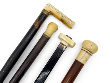 Four Bone-Handled Canes