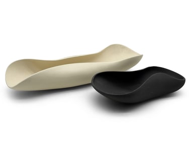 Two Organic Ceramic Rolled Trays