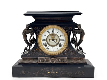 Ansonia Rosalind Cast Iron Mantel Clock