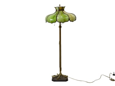 Victorian Serpent and Bird Claw Floor Lamp