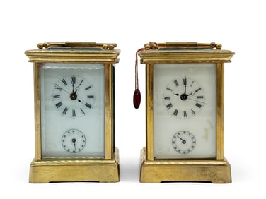 Two Brass Carriage Clocks