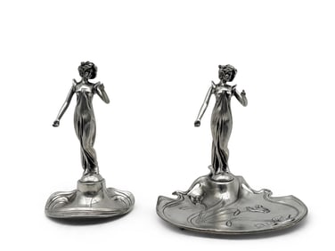 Two Achille Gamba for Edles Zinn Watch Holders