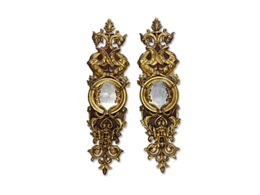 Fine Pair of Italian Giltwood Wall Mirrors