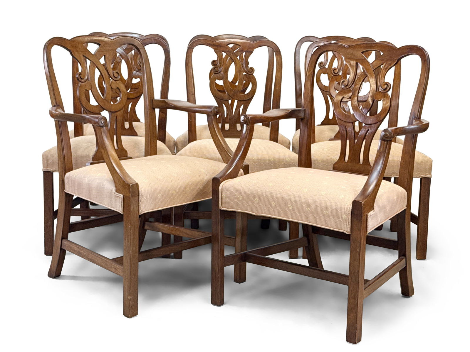 Eight Baker Georgian-style Mahogany Dining Chairs (1 of 5)