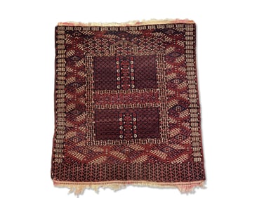 Turkmen Hachlou Square Rug, 4ft 10in x 4ft 3in