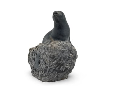 Inuit Soapstone Seal Sculpture