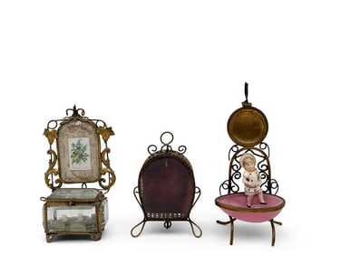 Three 19th C. French Pocket Watch Stands