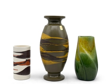 Three Royal Haeger Midcentury Vases