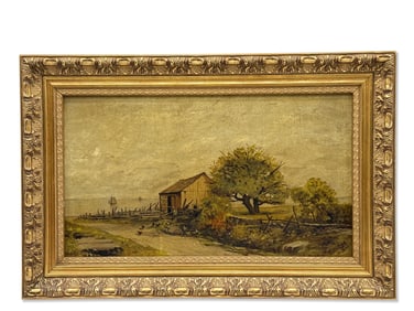 Golda King Oil/Canvas: Farm Scene
