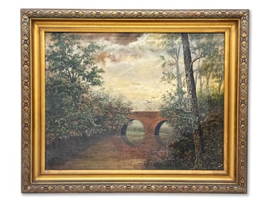 1906 Oil/Canvas: Wissahickon Bridge