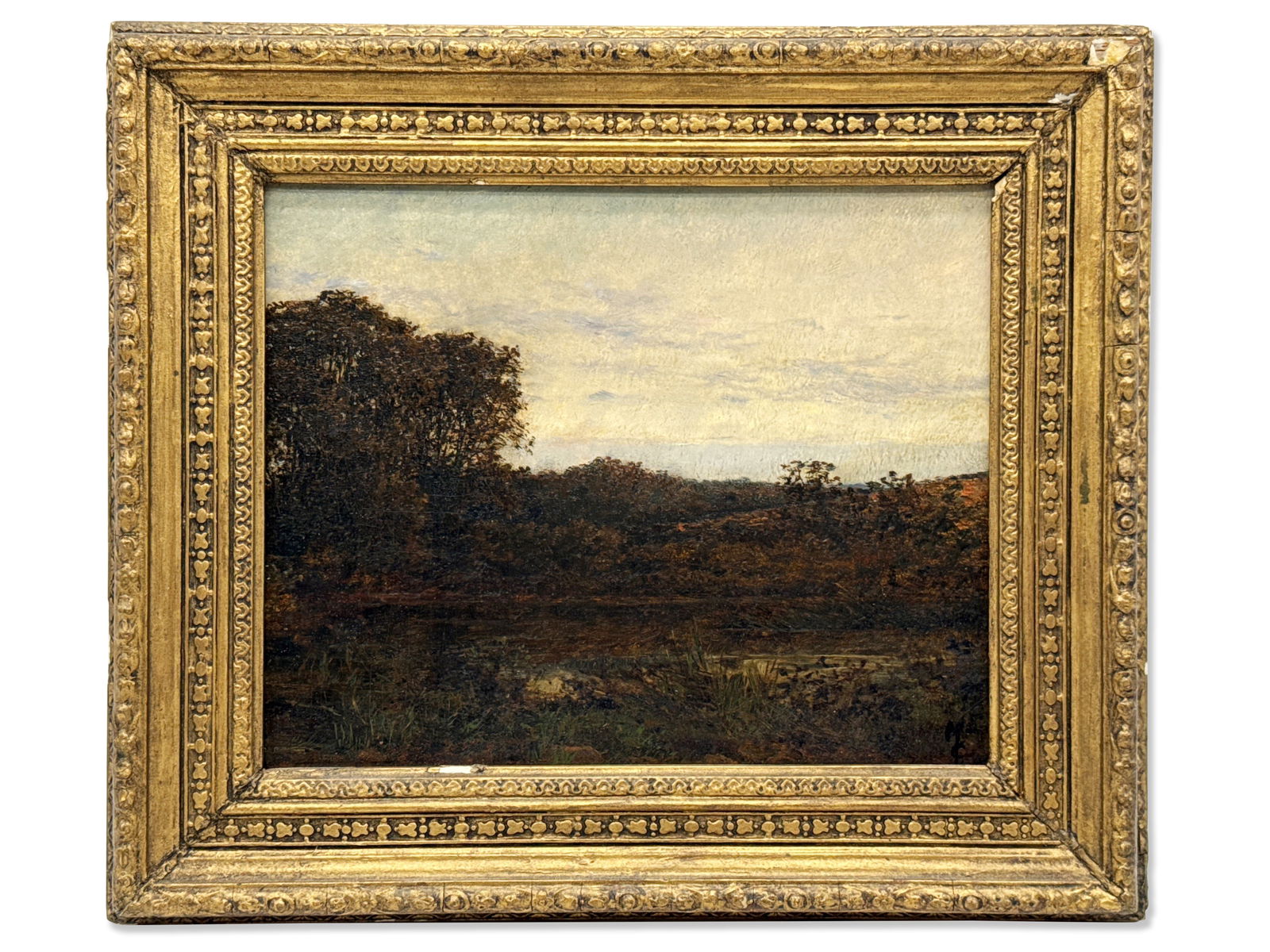 Gilt-Framed Oil/Board: Landscape (1 of 5)