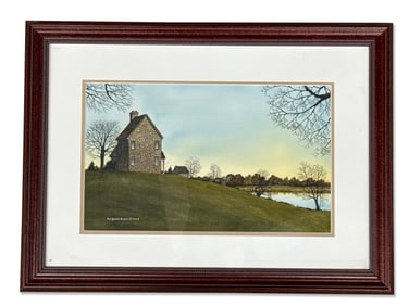 Pat Gable Boyer Watercolor: Stone House