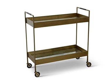 Contemporary Modern Two-Tiered Bar Cart