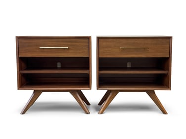 Pair of West Elm Wright Nightstands