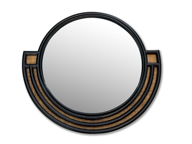 Four Hands Black Rattan Wall Mirror