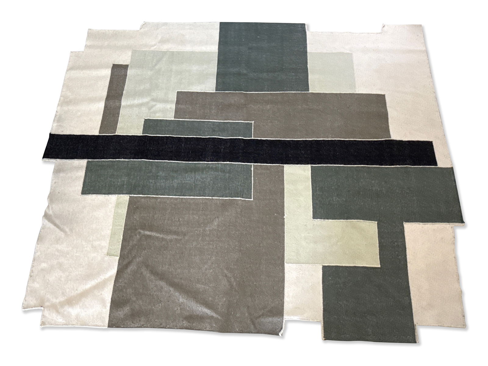 Four Hands Olexi Block Border Green Willow Rug (1 of 5)